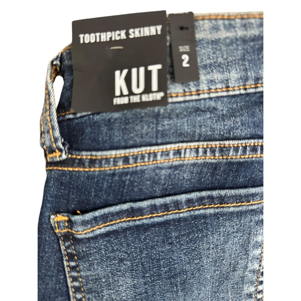Kut‎ From The Kloth Toothpick Skinny Jeans Womens Insightful Wash Size 2 NEW NWT - Picture 4 of 9